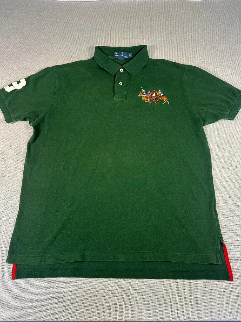 Polo Ralph Lauren Pony Club Green Number 3 Golf Shirt Men’s Size XL Vintage